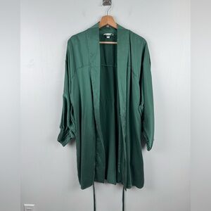 Lunya Women Green Washable 100% Silk Robe Size XS/Small